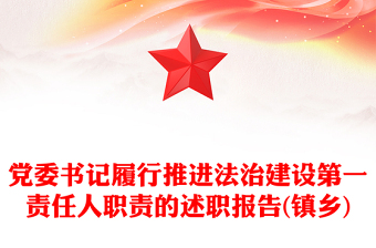 党委书记履行推进法治建设第一责任人职责的述职报告(镇乡)