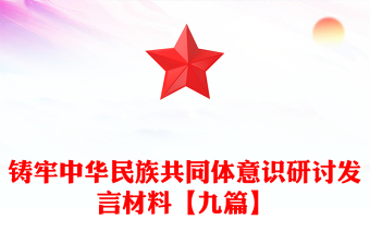 铸牢中华民族共同体意识研讨发言材料【九篇】