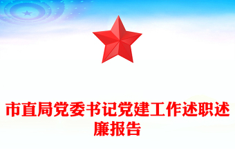 市直局党委书记党建工作述职述廉报告
