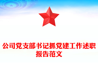 公司党支部书记抓党建工作述职报告范文
