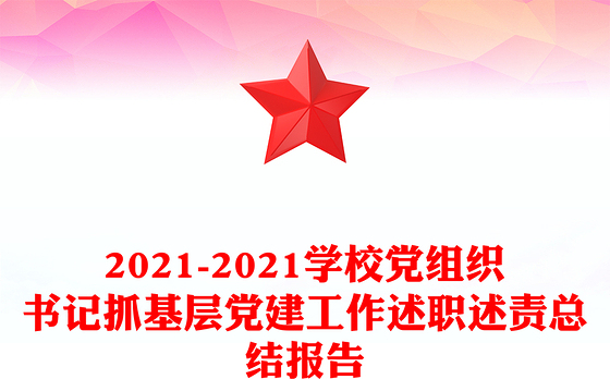 2021-2021学校党组织书记抓基层党建工作述职述责总结报告