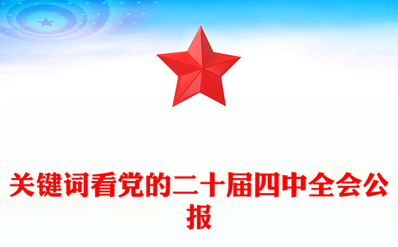 红色简洁19个关键词看党的二十届四中全会公报PPT四中全会精神学习课件(讲稿)
