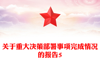 关于重大决策部署事项完成情况的报告5