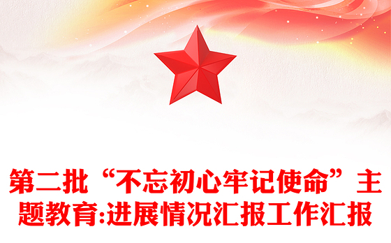 第二批“不忘初心牢记使命”主题教育:进展情况汇报工作汇报