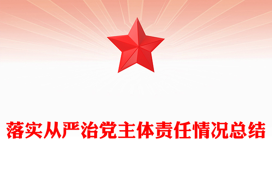 落实从严治党主体责任情况总结