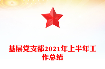 基层党支部2021年上半年工作总结