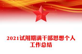 2021试用期满干部思想个人工作总结