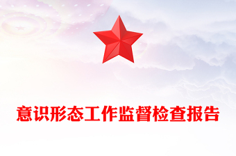 意识形态工作监督检查报告
