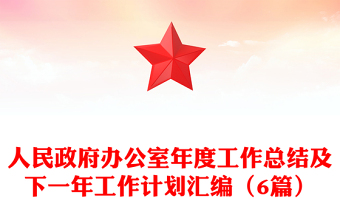 人民政府办公室年度工作总结及下一年工作计划汇编（6篇）