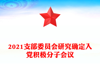 2021支部委员会研究确定入党积极分子会议