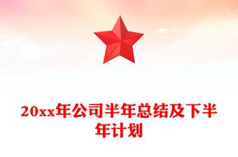 20xx年公司半年总结及下半年计划