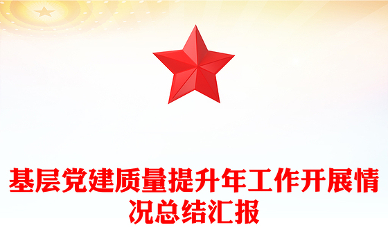 基层党建质量提升年工作开展情况总结汇报