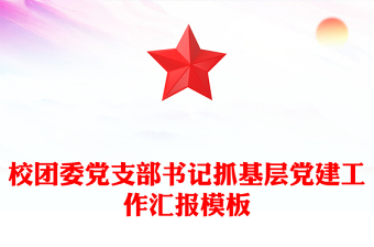 校团委党支部书记抓基层党建工作汇报模板