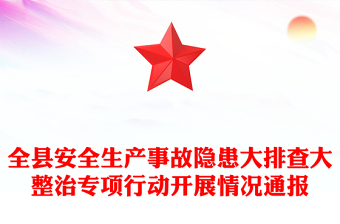 全县安全生产事故隐患大排查大整治专项行动开展情况通报