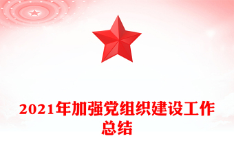 2021年加强党组织建设工作总结