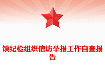 镇纪检组织信访举报工作自查报告