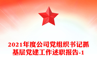 2021年度公司党组织书记抓基层党建工作述职报告-1