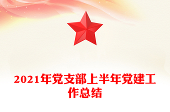 2021年党支部上半年党建工作总结