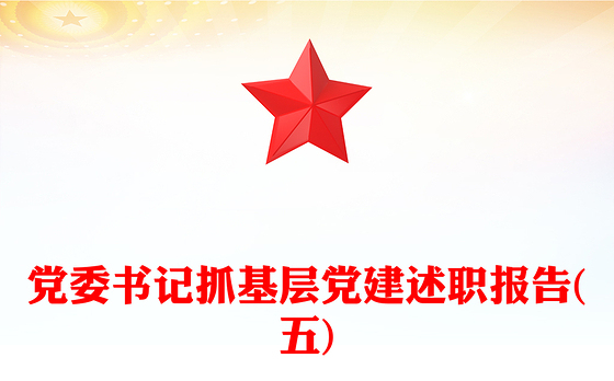 党委书记抓基层党建述职报告(五)