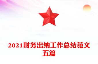 2021财务出纳工作总结范文五篇