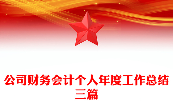 公司财务会计个人年度工作总结三篇