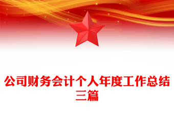 公司财务会计个人年度工作总结三篇