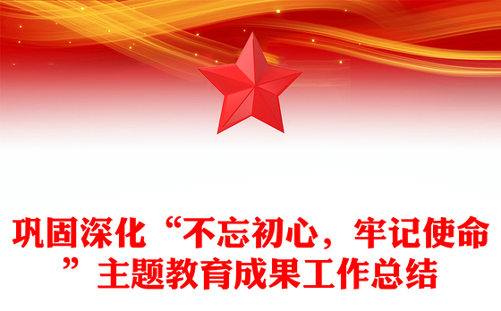 巩固深化“不忘初心，牢记使命”主题教育成果工作总结