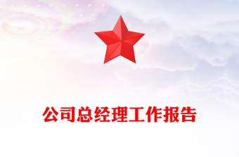 公司总经理工作报告