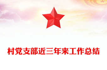 村党支部近三年来工作总结