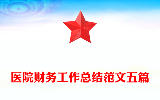 医院财务工作总结范文五篇