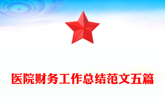 医院财务工作总结范文五篇