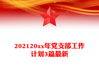 202120xx年党支部工作计划3篇最新