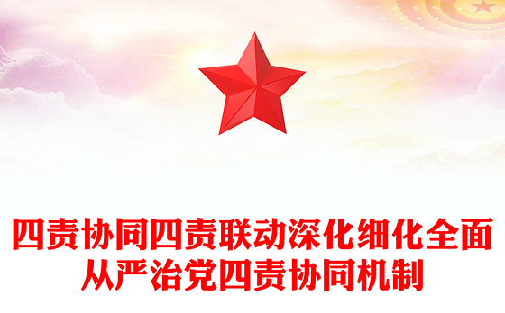 四责协同四责联动深化细化全面从严治党四责协同机制