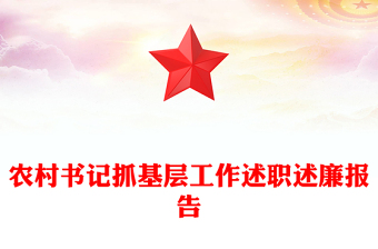 农村书记抓基层工作述职述廉报告