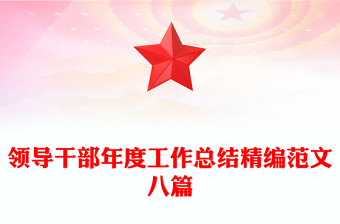 领导干部年度工作总结精编范文八篇