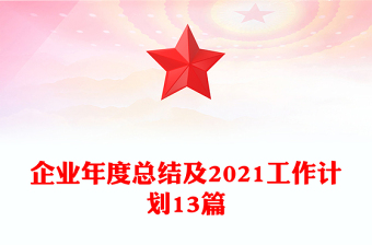 企业年度总结及2021工作计划13篇