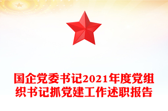 国企党委书记2021年度党组织书记抓党建工作述职报告