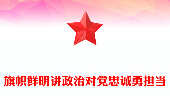 旗帜鲜明讲政治对党忠诚勇担当