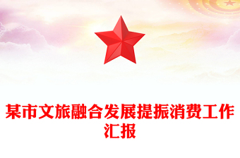 某市文旅融合发展提振消费工作汇报