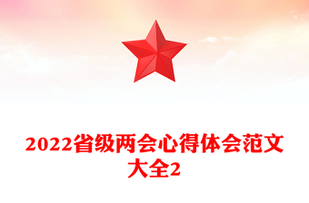 2022省级两会心得体会范文大全2