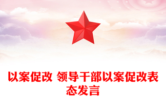 以案促改 领导干部以案促改表态发言