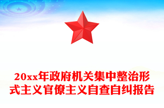 20xx年政府机关集中整治形式主义官僚主义自查自纠报告