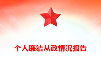 个人廉洁从政情况报告