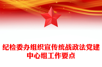 纪检委办组织宣传统战政法党建中心组工作要点
