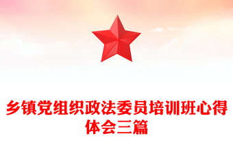 乡镇党组织政法委员培训班心得体会三篇