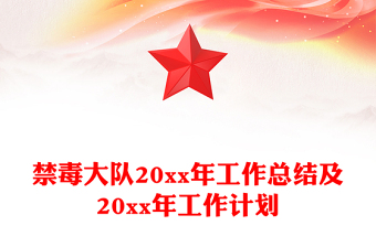 禁毒大队20xx年工作总结及20xx年工作计划