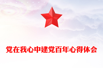 党在我心中建党百年心得体会