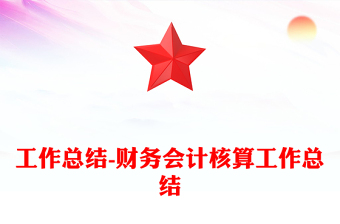 工作总结-财务会计核算工作总结