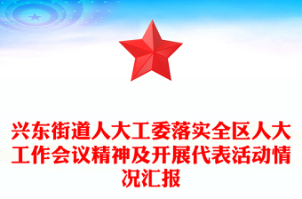 兴东街道人大工委落实全区人大工作会议精神及开展代表活动情况汇报