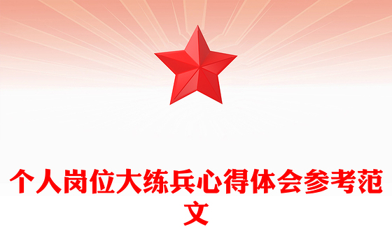 个人岗位大练兵心得体会参考范文